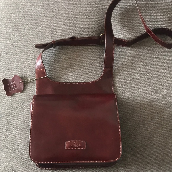 S. Babila Handbags - S. Babilla Milano Leather Crossbody Saddle Bag